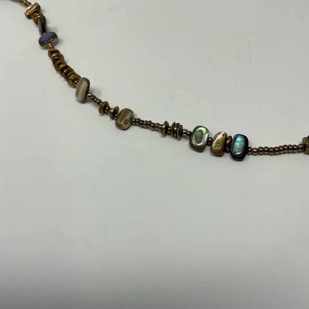Silpada Sterling Silver Abalone Shell Bronze Bead Necklace EUC - Picture 10 of 10